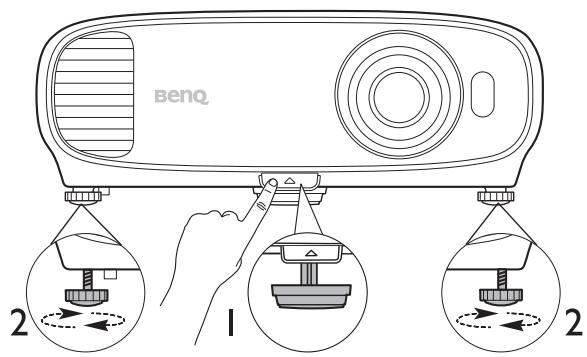 BENQ TK800M - Ajustement de l'angle de projection - 1