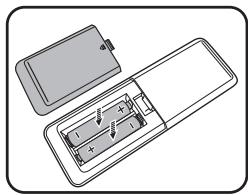 BENQ TK800M - Remplacement des piles de la télécommande - 2