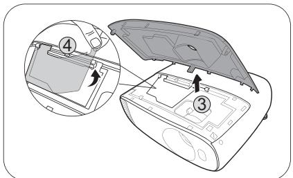 BENQ TK800M - Remplacement de la lampe (POUR UN TECHNICIEN QUALIFIÉ UNIQUEMENT) - 4