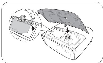 BENQ TK800M - Remplacement de la lampe (POUR UN TECHNICIEN QUALIFIÉ UNIQUEMENT) - 11