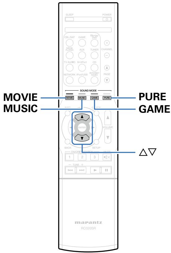 MARANTZ NR1504B - Sélection d'un mode d'écoute - 1