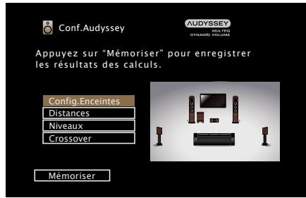 MARANTZ NR1504B - Dispossez le microphone de mesures et de configuration à la position 2, sélectionnez "continuer", puis appuyez sur ENTER. - 4