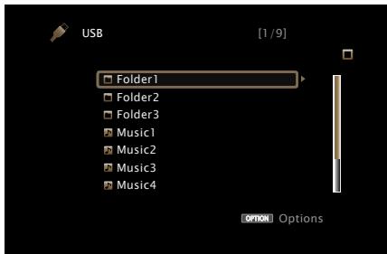 MARANTZ NR1504B - Lecture des fichiers d'un dispositif mémoire USB - 1