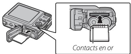 FUJIFILM A100 - ■ Insertion d'une carte mémoire - 2