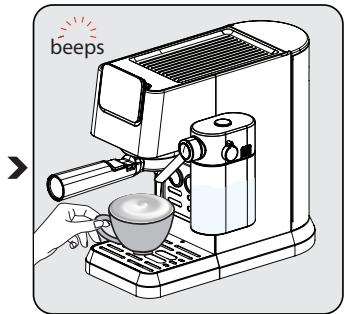 BEKO EXPRESSOCEP5304X - Cappuccino ve Latte hazirlanmasi - 7