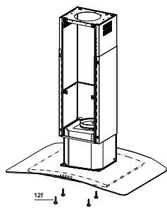 FABER VOLUTE iNOX ASO - Montage du panneau et fixation du corps de hotter - 1