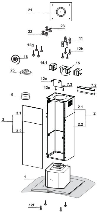 FABER VOLUTE iNOX ASO - Encombrement - 4