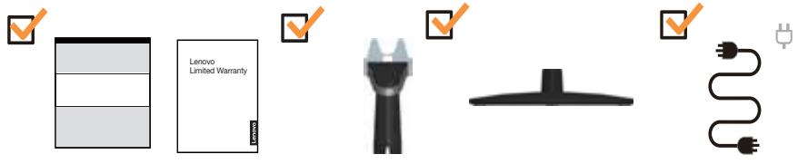 LENOVO ECRANL27M-28 - Contenu de la boîte - 1