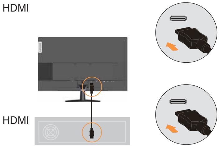 LENOVO ECRANL27M-28 - Connexion et mise en marche de votre moniteur - 8