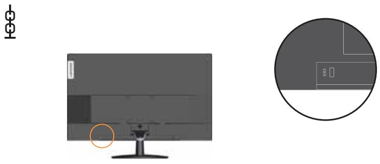 LENOVO ECRANL27M-28 - Fente de cable de verrouillage - 1