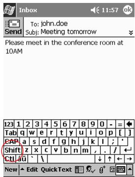HP H3800 - I want to address an e-mail message, but I cannot find the @ symbol - 2