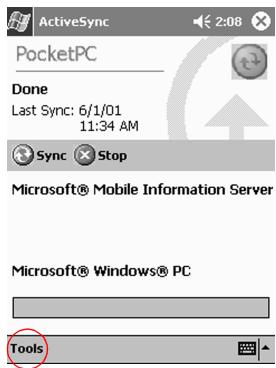 HP H3800 - Synchronize information with your server - 2