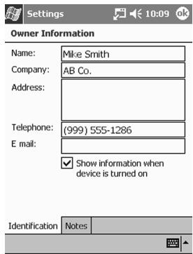 HP H3800 - Enter or change the information - 1