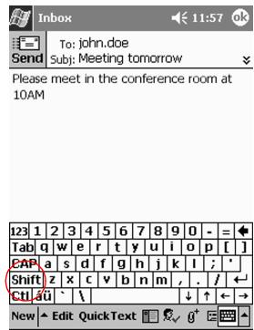 HP H3800 - Tap the Shift key - 1