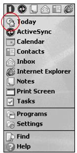 HP H3800 - Create new information from the Today screen - 1