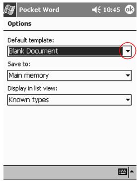 HP H3800 - Change the Pocket Word options - 2