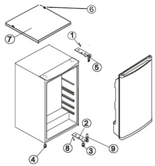 THOMSON THTTROWHTHTTR9 - INVERSION DU SENS D'OUVERTURE DE LA PORTE - 1