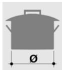 SMEG CS 18 V-5 - Diamètre des récipients - 1