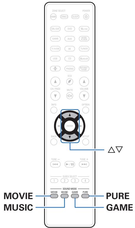 DENON AVC-X3800H - Sélection d'un mode d'écoute - 1