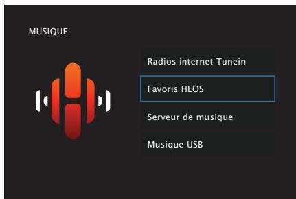 DENON AVC-X3800H - Lecture des Favoris HEOS - 1