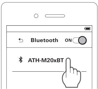 AUDIO TECHNICA ATH-M20xBT - Appairage d'un dispositif Bluetooth - 1