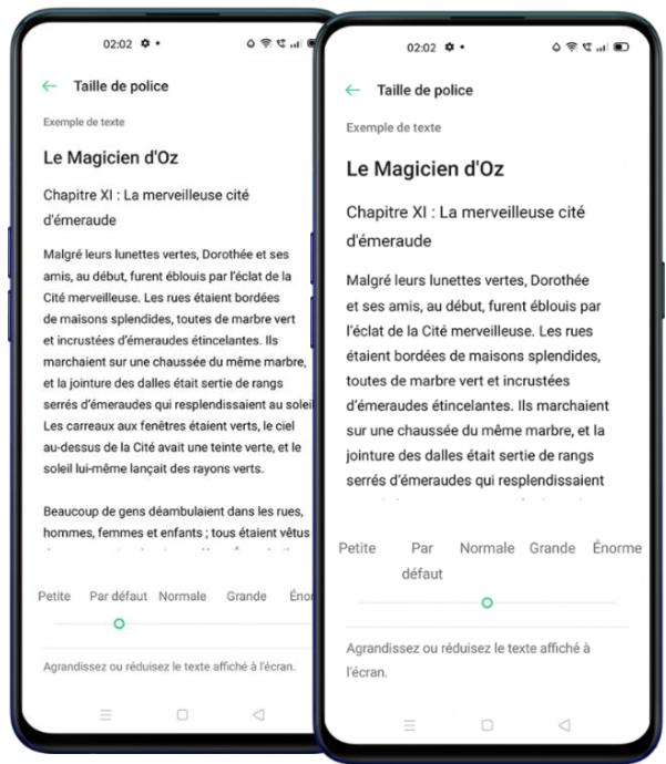 OPPO FIND X2 PRO 512GO - Modifier la taille de la police - 1