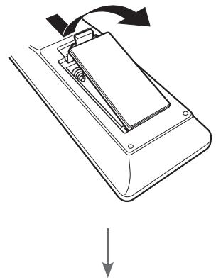 DENON MCR612/N1 - Installation des piles dans la télécommande - 1