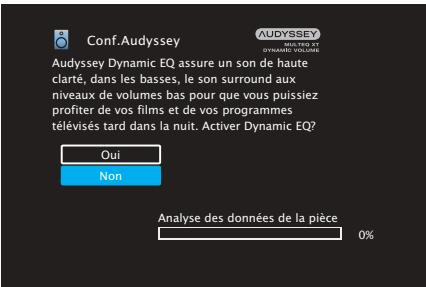 DENON MCR612/N1 - Effectuez le paramétrage de Audyssey Dynamic EQ® et Audyssey Dynamic Volume®. - 1