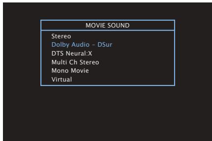 DENON MCR612/N1 - [Exemple] Lorsque MOVIE est enforcé - 1