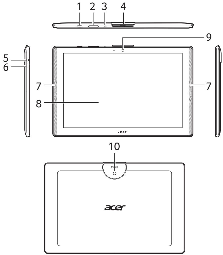 ACER B3-A4OFHD-K1ME - Apprendre à connaître votre tablette - 1