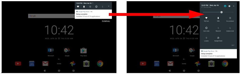 ACER B3-A4OFHD-K1ME - Zone de statut et de notification - 3