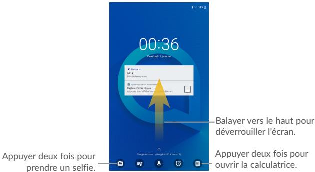 ALCATEL 1T7 - Pour déverrouiller l'écran de l'appareil - 1