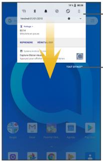 ALCATEL 1T7 - Volet des notifications - 1