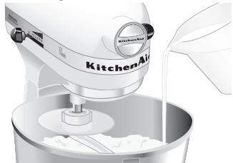 KITCHENAID 5KPMS5EER - Mélanger et pêrir une pâté à levure - 1