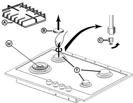 KITCHENAID KHGH9010INOX - Brûleurs traditionnels (T) - 1