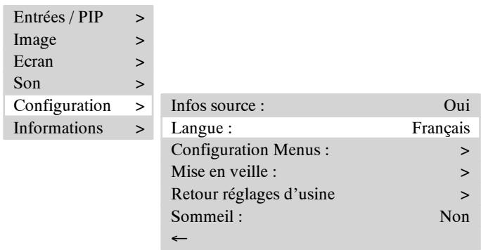 BRANDT 10720 - MODIFIER LA LANGUE DES MENUS OSD - 2