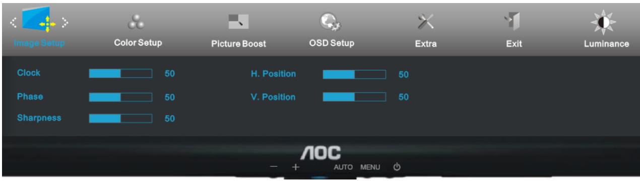 AOC E950SW - Paramétrage de l'image - 1
