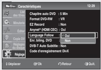 SAMSUNG DVD-SR275 - Utilisation d'Anynet+ (HDMI CEC) - 1