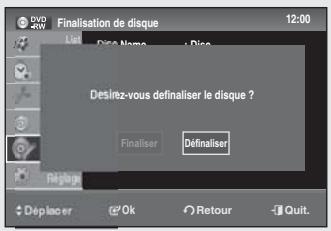 SAMSUNG DVD-SR275 - Non-finalisation d'un disque (mode V/VR) - 1