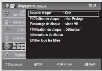SAMSUNG DVD-SR275 - Modification du nom du disque - 3