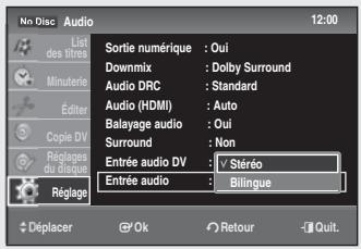 SAMSUNG DVD-SR275 - Entree audio - 2