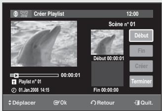 SAMSUNG DVD-SR275 - Création d'une liste de lecture - 1