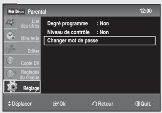 SAMSUNG DVD-SR275 - Configuration du contrôle parental - 5