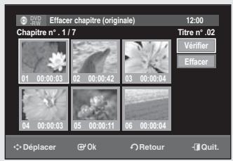 SAMSUNG DVD-SR275 - Supprimer un chapitre - 4