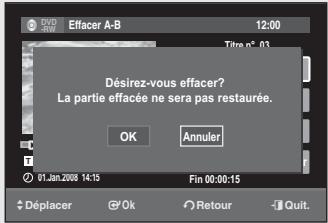 SAMSUNG DVD-SR275 - Supprimer un chapitre - 9