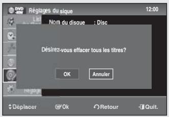 SAMSUNG DVD-SR275 - Supprimer tous les titres - 1