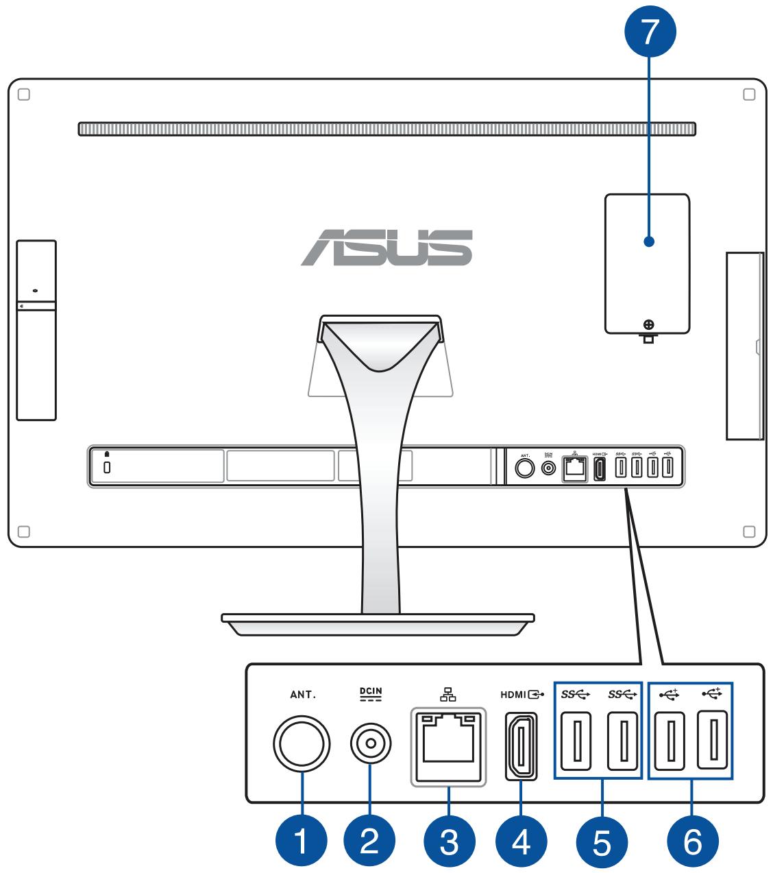 ASUS £1T2231iNK-BCO18X - Vue arrrière - 1