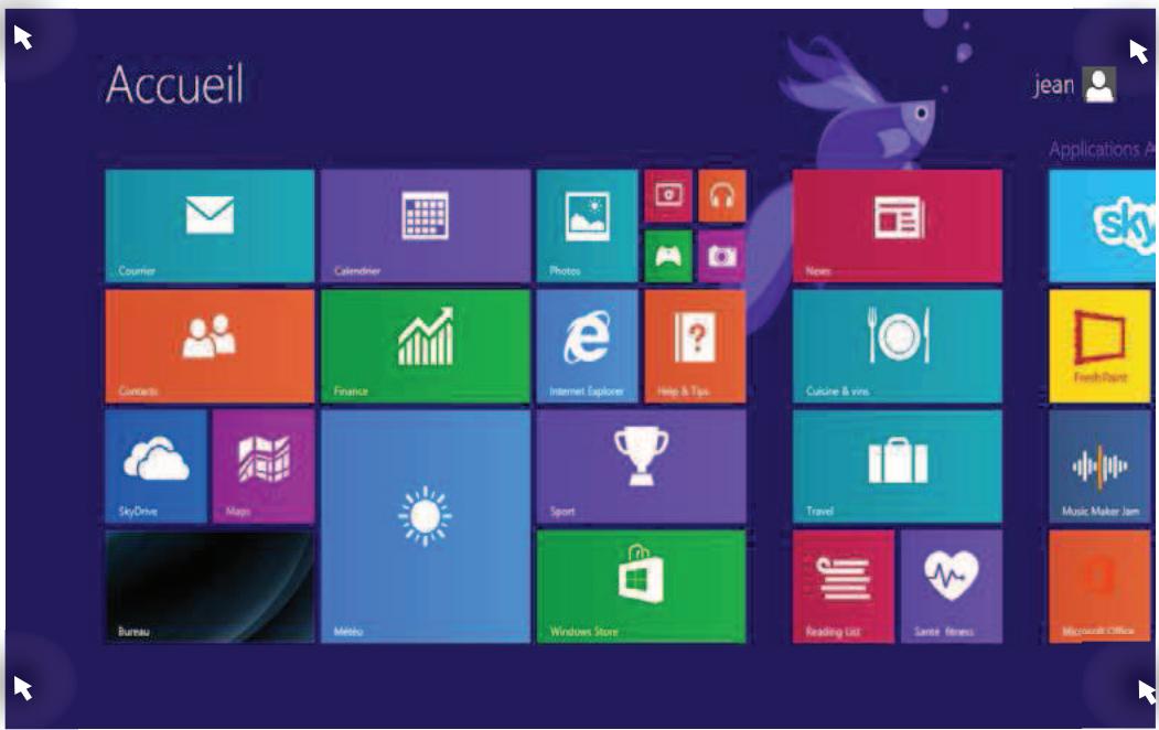 ASUS £1T2231iNK-BCO18X - Zones interactives de l'écran d'accueil - 1