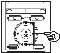 OLYMPUS VN-733+ME-52 - Appuyez sur la touche + / - pour modifier le mode. - 1