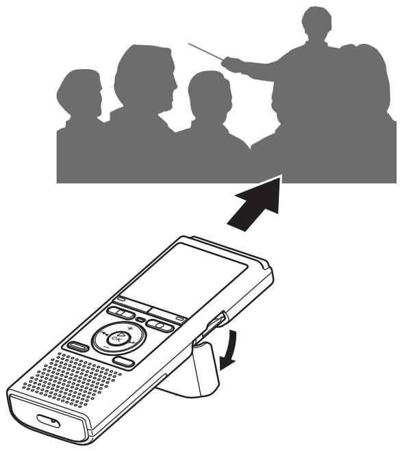 OLYMPUS VN-733+ME-52 - Dirigez le microphone intégré en direction du son à enregistrer. - 1